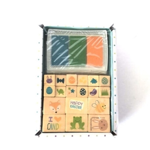 EASTER Mini Stamp Ink Sets Spring Scrapbooking Rabbit Frog Egg Flowers Bee NWT - Picture 3 of 6